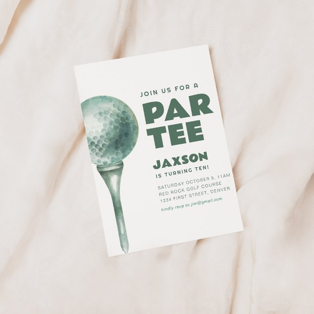 Gå med oss för en Par-Tee Golf Födelsedagsfest Inb Inbjudningar (Skapare uppladdad)