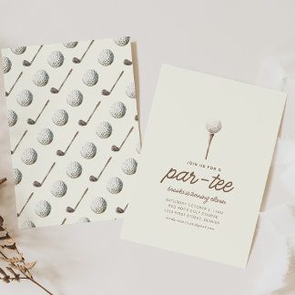 Gå med oss för en Par-Tee Golf Födelsedagsfest Inb Inbjudningar