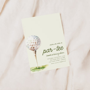 Gå med oss för en Par-Tee Golf Födelsedagsfest Inb Inbjudningar