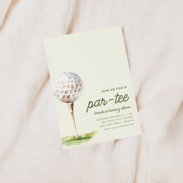 Gå med oss för en Par-Tee Golf Födelsedagsfest Inb Inbjudningar (Skapare uppladdad)