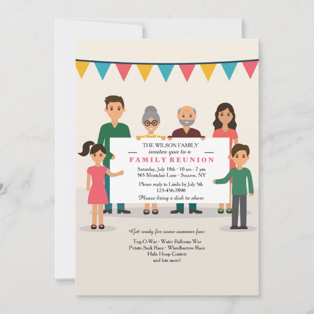 Gå med oss för en partyinbjudan inbjudningar (Framsida)