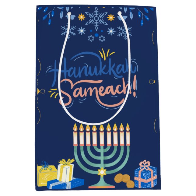 Gå med oss för ett Joyous Hanukkah Firande!" (Framsidan)