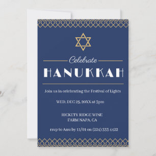 Gå med oss för ett Joyous Hanukkah Firande!" Inbjudningar