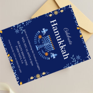 Gå med oss för ett Joyous Hanukkah Firande!" Inbjudningar