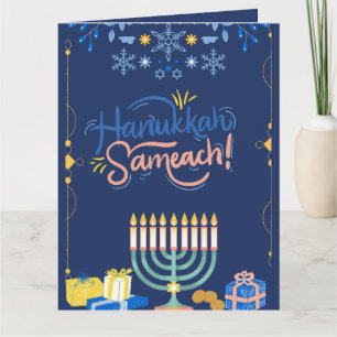 Gå med oss för ett Joyous Hanukkah Firande!" Kort