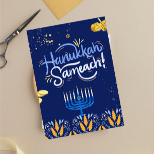 Gå med oss för ett Joyous Hanukkah Firande!" Kort
