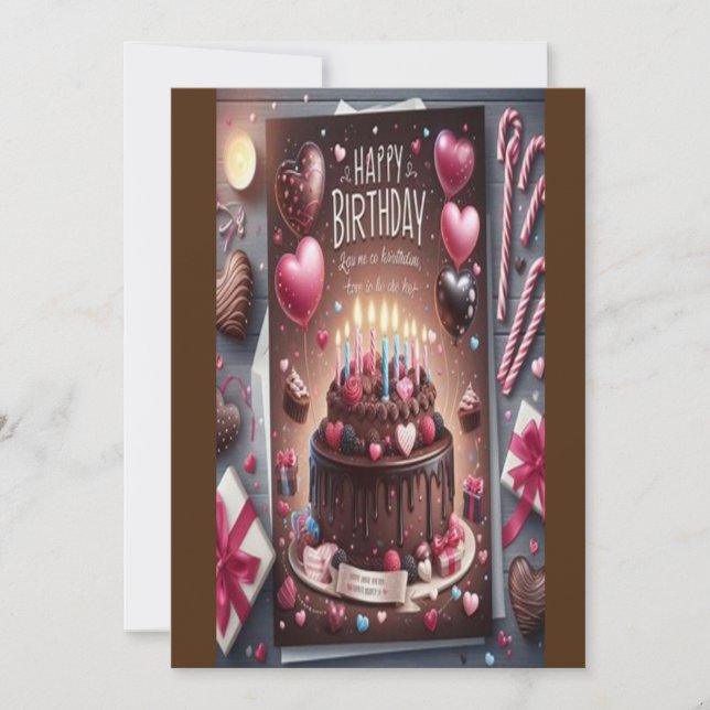 Gå med oss för ett party (tårtdag) inbjudningar (Framsida)