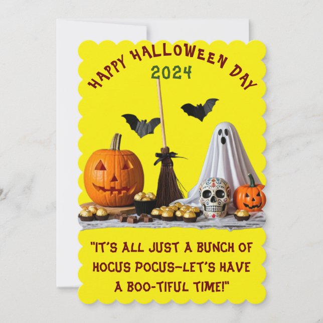 🎃 Gå med oss för ett Spooktacular Halloween-slag! Inbjudningar (Framsida)