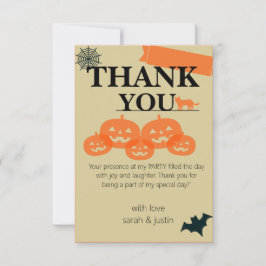 Gå med oss för ett Spooktaculärt Halloween Bash!" Tack Kort