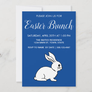 Gå med oss för Påsk Brunch Blue Background Inbjudningar