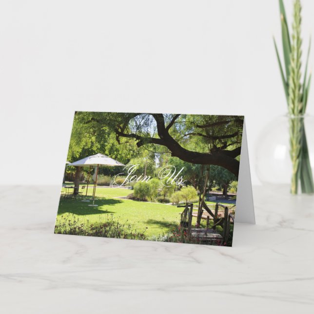 Gå med oss Grönt Garden Venue Greeting Card Kort (Framsida)