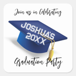 Gå med oss i firandet av kuvertförseglingen fyrkantigt klistermärke