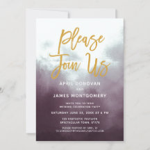 Gå med oss penseltypografi-bröllopsinbjudan