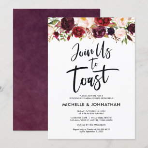Gå med oss skugga, Bröllop Rehearsal Dinner-Inbjud Inbjudningar