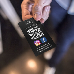 Gå med oss via Social Media QR-kod   Anslut till U Visitkort