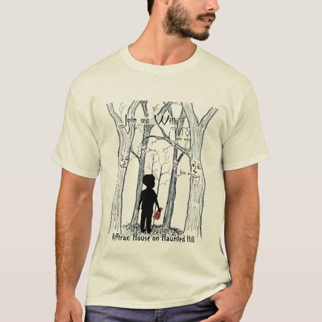 Gå med oss Willy färg med Rifftrax beneathe Tee (Framsida)