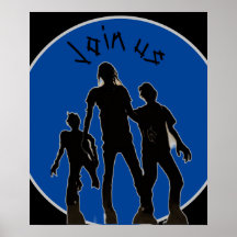 Gå med oss zombie Poster