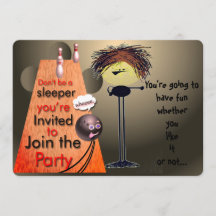 Gå med party bowling inbjudan