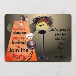 Gå med party bowling inbjudan