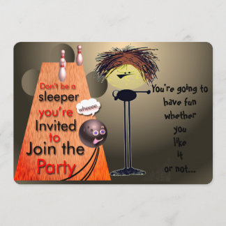 Gå med party bowling inbjudan