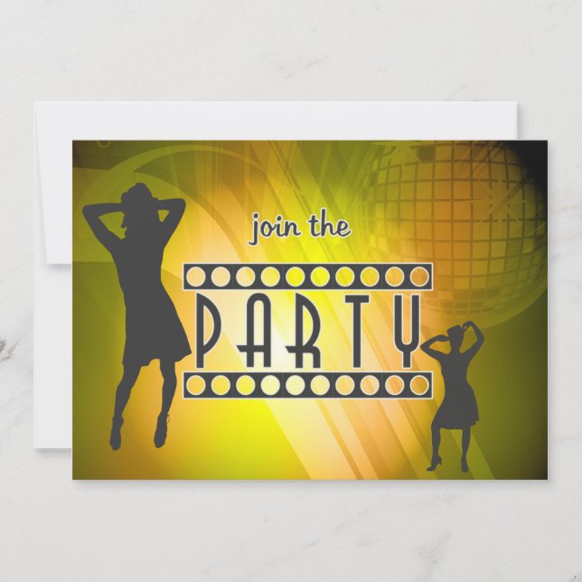 Gå med partyinbjudan inbjudningar (Framsida)