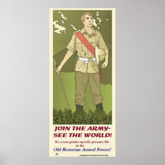 gå med poster armé