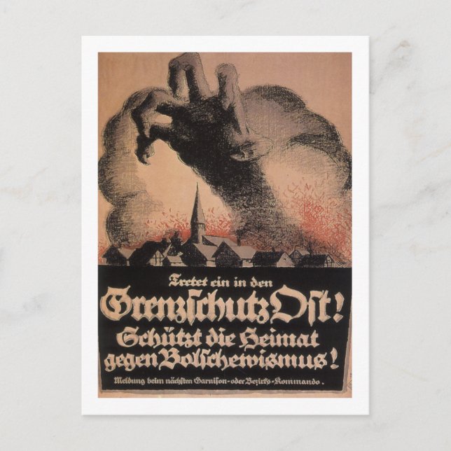 Gå med Poster Östran Frontier Guards_Propaganda Vykort (Framsida)