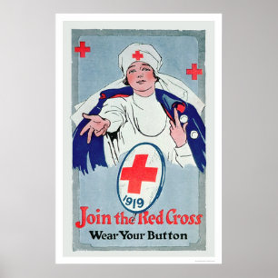 Gå med Red Kor - Bära din knapp (US00028) Poster