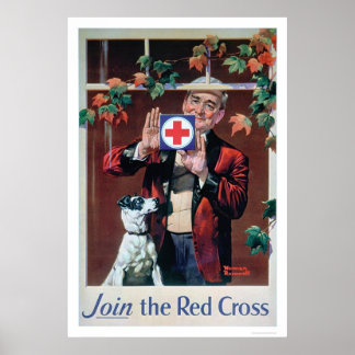 Gå med Red Kor - Man med Hund (US00292) Poster