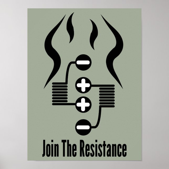 Gå med resistans - Poster av ljusoljekarta (Framsidan)