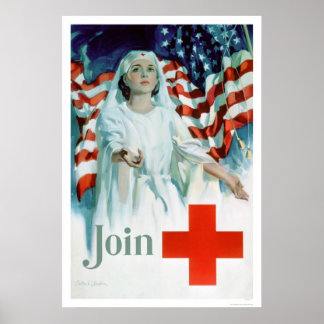 Gå med Röda Kor - Amerikanska Flagga (US00310) Poster
