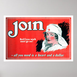 Gå med Röda koret (US00027A) Poster