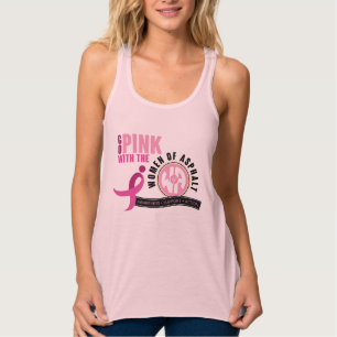 "Gå med Rosa" Dam-Tanktopet Linne Med Racerback