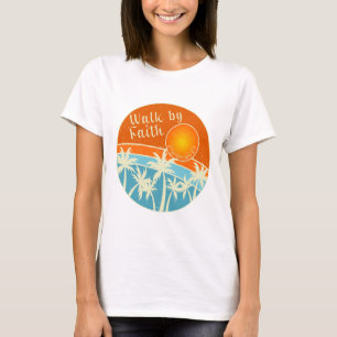 Gå med tro kristen design t shirt