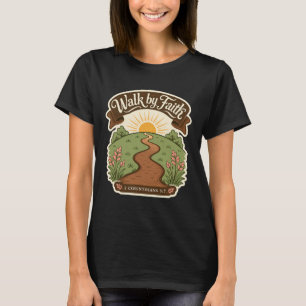 Gå med tro kristen t shirt
