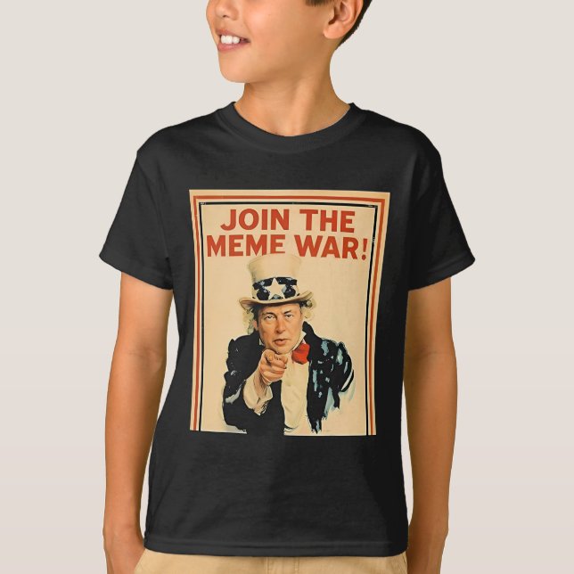 Gå med trumpen Meme Krig T Shirt (Framsida)