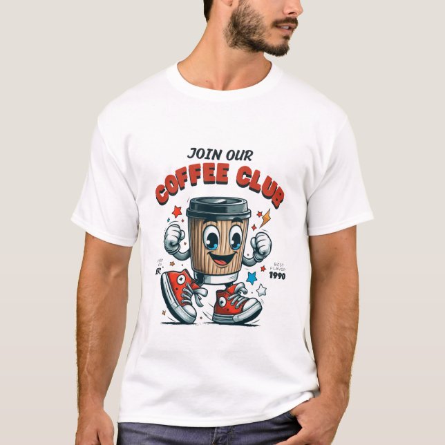 Gå med vår klubb för kaffe t shirt (Framsida)