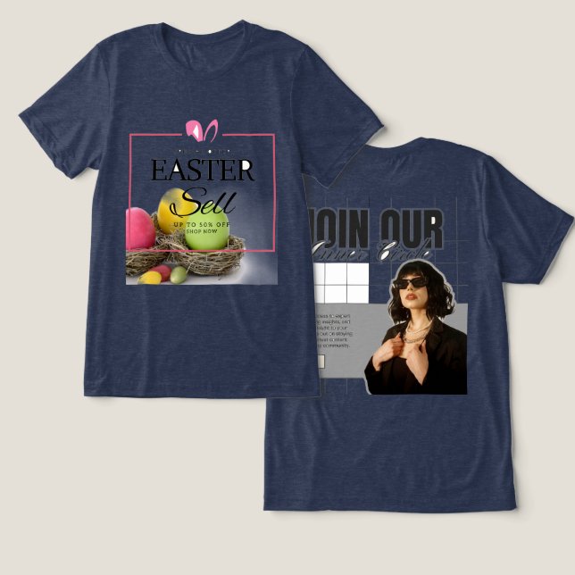 Gå med vår Påsk-säljare T-Shirt (Design fram och bak)