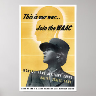 Gå med WAAC - WWII Poster