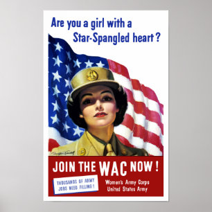 Gå med WAC Now - WWII Poster