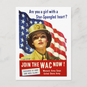 Gå med WAC nu! Krig Poster Vykort