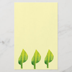 Gå miljövänlig till löv-design brevpapper