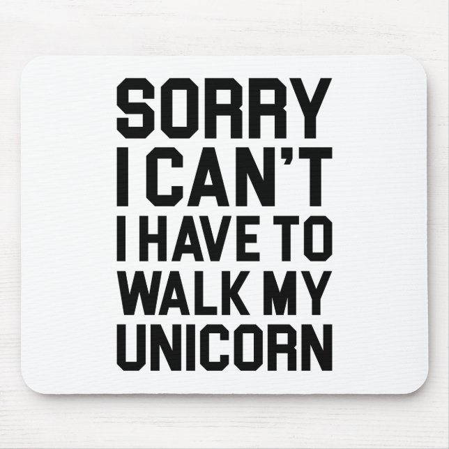 Gå min Unicorn Musmatta (Framsidan)