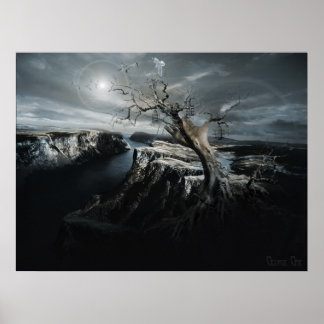 Gå mot ljus, neosurrealism poster utskrift