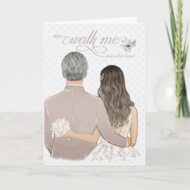 Gå ner till Aisle Bröllop Far och Bride Kort