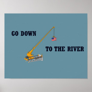 Gå ner till floden poster