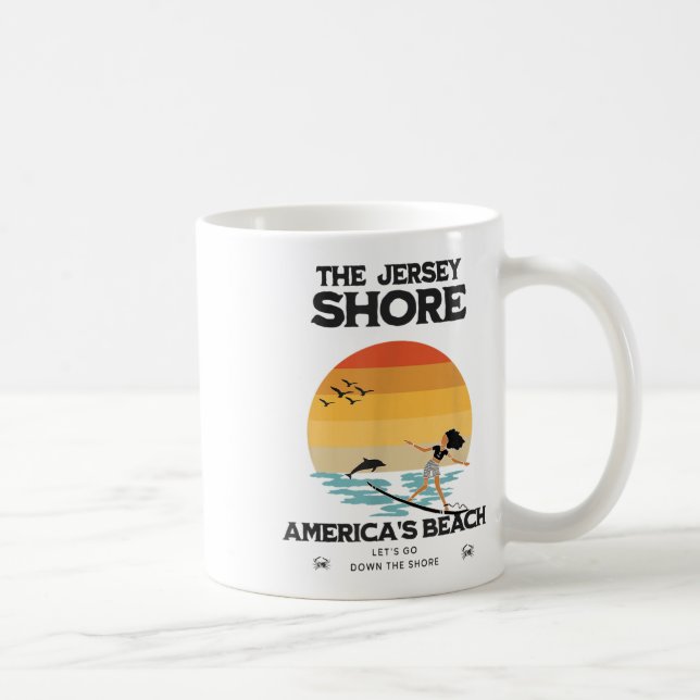 Gå ner till kusten vid New jersey Beach Usa Kaffemugg (Höger)