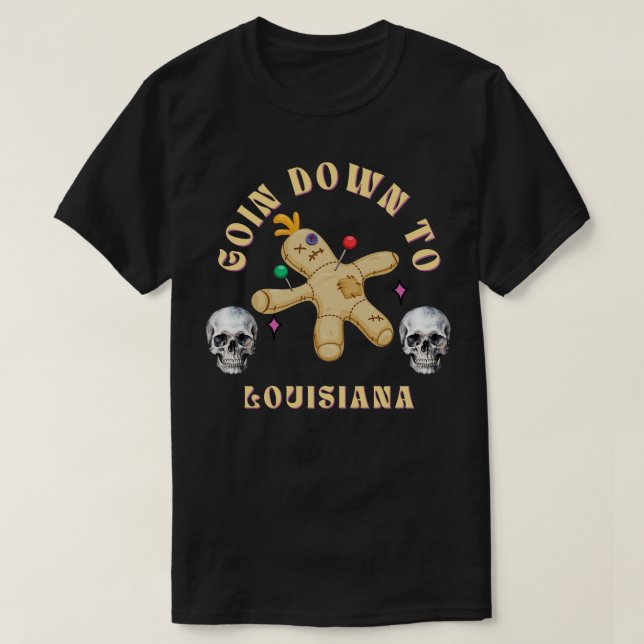 Gå ner till Louisiana Skull-version TShirt T Shirt (Design framsida)