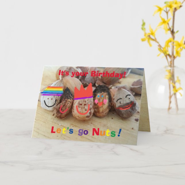 Gå Nöt Det är din födelsedag! - Roligt födelsedags Kort (Gul blomma)
