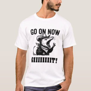 GÅ NU Funny Sarcastic Opossum T Shirt